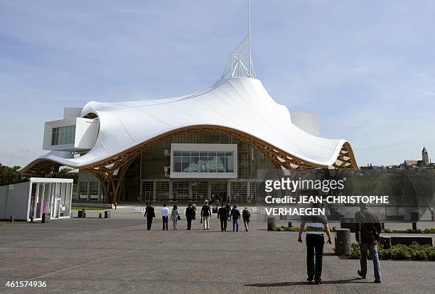 Outside view of the centre Pompidou-Metz, a new branch of one of the world's top modern art museums, Paris's Pompidou Centre, on September 2 on the...