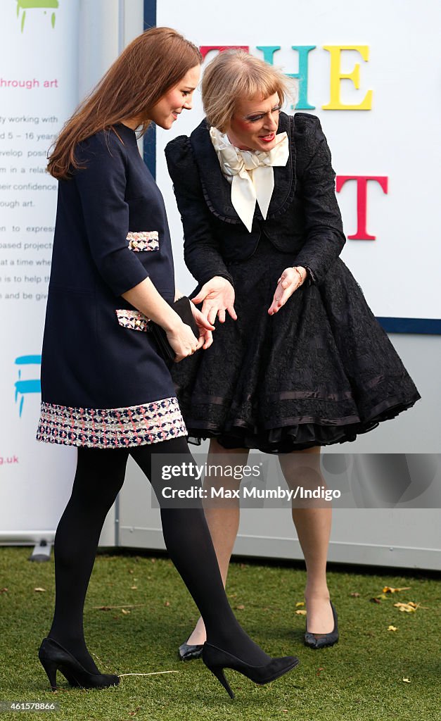 The Duchess Of Cambridge Officially Names The Clore Art Room At Barlby Primary School