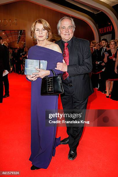 Senta Berger and Michael Verhoeven arrive at the Bambi Awards 2014 on November 13, 2014 in Berlin, Germany.