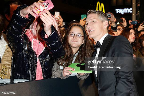 Bastian Schweinsteiger arrives at the Bambi Awards 2014 on November 13, 2014 in Berlin, Germany.