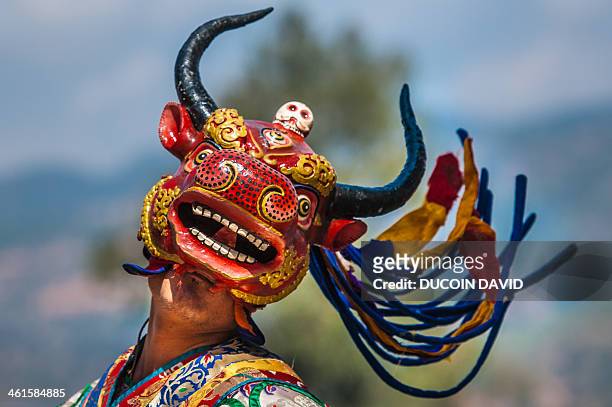 during paro tsechu festival, bhutan - bhutan stock pictures, royalty-free photos & images