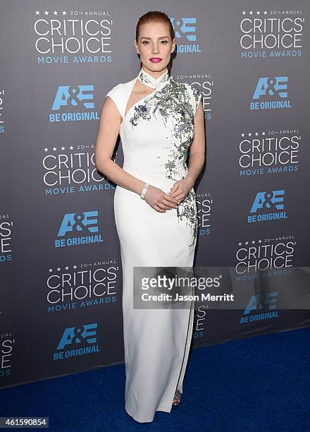 Actress Jessica Chastain attends the 20th annual Critics' Choice Movie Awards at the Hollywood Palladium on January 15, 2015 in Los Angeles,...