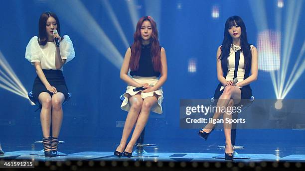 Perform onstage during their 7th mini ablum 'B.B.B' showcase at Dom Art Hall on January 8, 2014 in Seoul, South Korea.