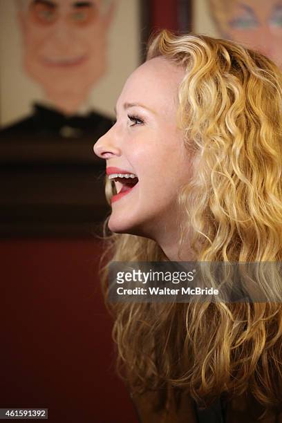 Katie Finneran attends the media day for the new cast of the Broadway hit 'It's Only A Play' at Sardi's Restaurant on January 13, 2015 in New York...
