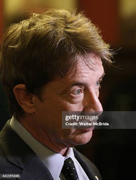 Martin Short attends the media day for the new cast of the Broadway hit 'It's Only A Play' at Sardi's Restaurant on January 13, 2015 in New York City.