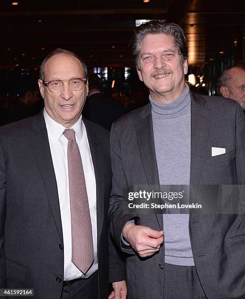 Chairman of The Museum of Jewish Heritage Bruce Ratner and director Andre Singer attend the New York premiere of the HBO documentary film "Night Will...