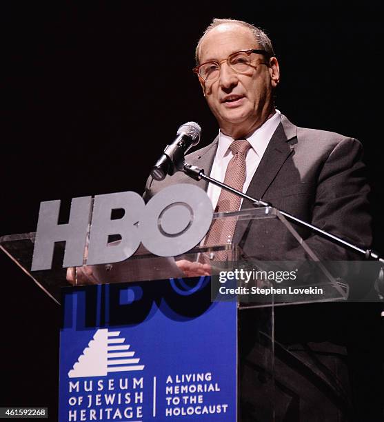 Chairman of The Museum of Jewish Heritage Bruce Ratner attends the New York premiere of the HBO documentary film "Night Will Fall" at The Museum of...