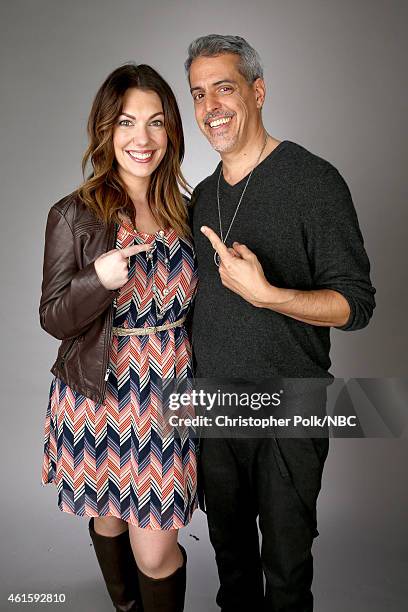 Director of Pop International Galleries Lauren Wagner and artist Justin Bua of Street Art Throwdown pose for a portrait during the NBCUniversal TCA...