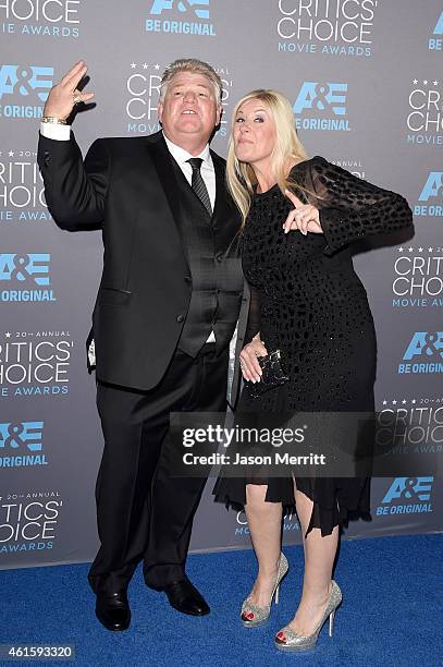 Personalities Dan Dotson and Laura Dotson attend the 20th annual Critics' Choice Movie Awards at the Hollywood Palladium on January 15, 2015 in Los...