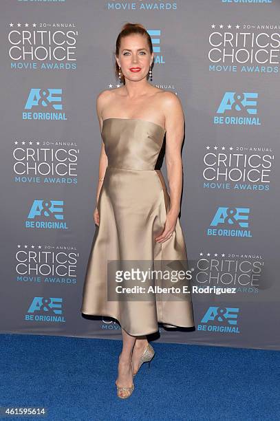 Actress Amy Adams attends the 20th annual Critics' Choice Movie Awards at the Hollywood Palladium on January 15, 2015 in Los Angeles, California.
