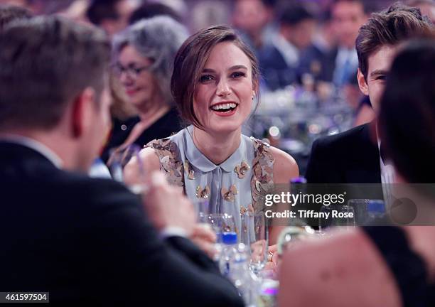 Actress Keira Knightley attends the 20th annual Critics' Choice Movie Awards at the Hollywood Palladium on January 15, 2015 in Los Angeles,...