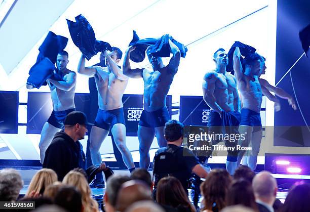 Dancers onstage during the 20th annual Critics' Choice Movie Awards at the Hollywood Palladium on January 15, 2015 in Los Angeles, California.