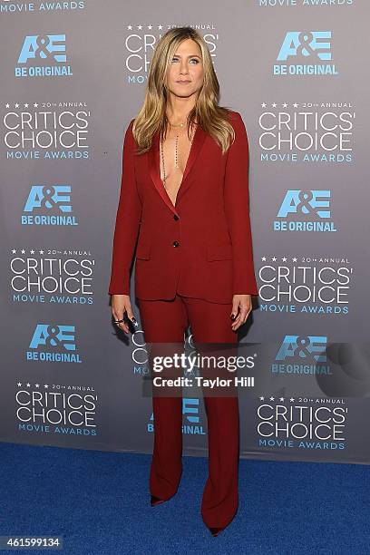Actress Jennifer Aniston attends The 20th Annual Critics' Choice Movie Awards at Hollywood Palladium on January 15, 2015 in Los Angeles, California.
