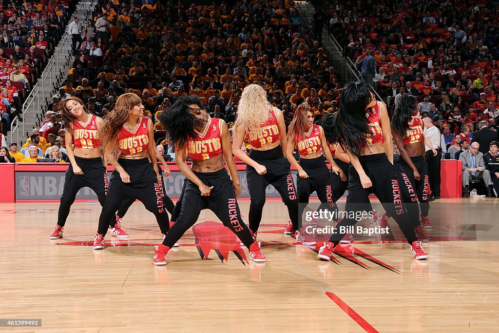 Houston Rockets Dance The Houston Rockets dance team performs during a game against the ...