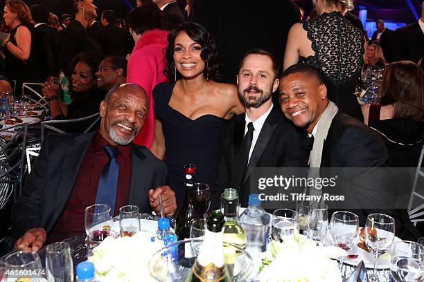 Actors Henry Sanders, Rosario Dawson, Giovanni Ribisi and Cuba Gooding, Jr. Attend the 20th annual Critics' Choice Movie Awards at the Hollywood...