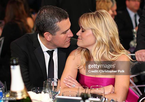 Jim Toth and actress Reese Witherspoon attend the 20th annual Critics' Choice Movie Awards at the Hollywood Palladium on January 15, 2015 in Los...