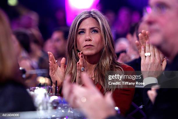 Actress Jennifer Aniston attends the 20th annual Critics' Choice Movie Awards at the Hollywood Palladium on January 15, 2015 in Los Angeles,...