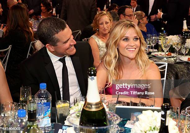 Jim Toth and actress Reese Witherspoon attend the 20th annual Critics' Choice Movie Awards at the Hollywood Palladium on January 15, 2015 in Los...