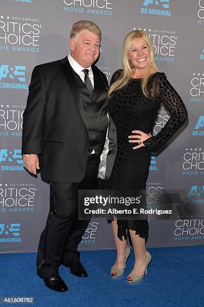 Personalities Dan Dotson and Laura Dotson attend the 20th annual Critics' Choice Movie Awards at the Hollywood Palladium on January 15, 2015 in Los...