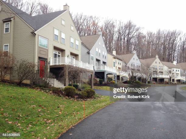 Row of carriage houses in a Philadelphia suburb