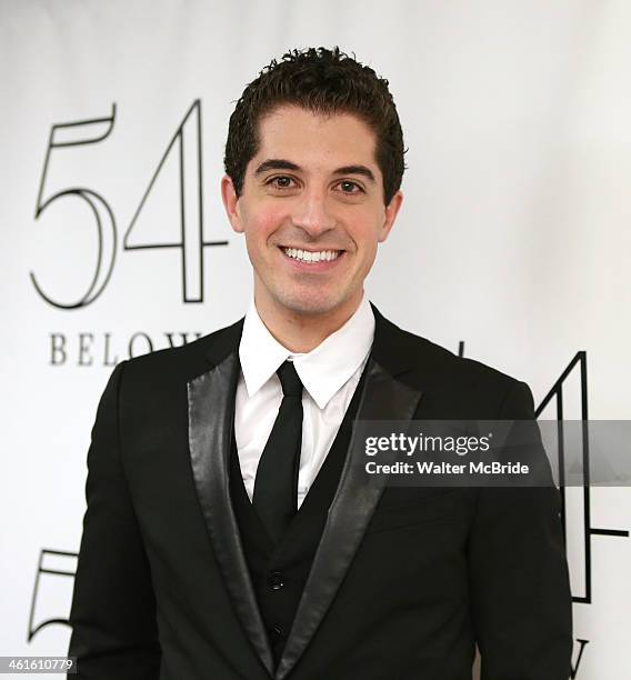 Anthony Nunziata backstage before performing "Broadway, Our Way" at 54 Below on January 9, 2014 in New York City.