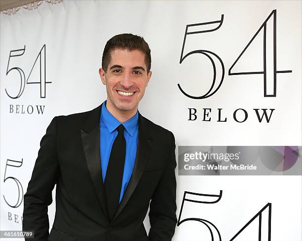 Will Nunziata backstage before performing "Broadway, Our Way" at 54 Below on January 9, 2014 in New York City.