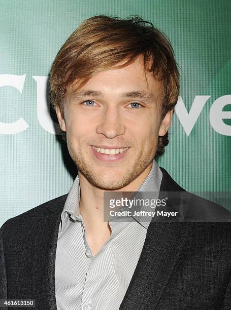 Actor William Moseley attends the NBCUniversal 2015 Press Tour at the Langham Huntington Hotel on January 15, 2015 in Pasadena, California.