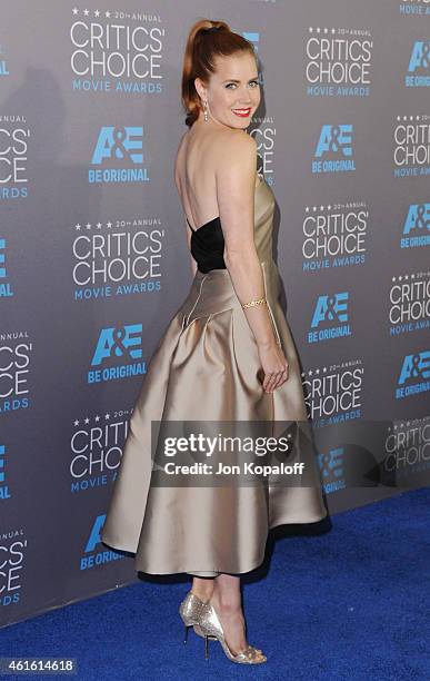 Actress Amy Adams arrives at the 20th Annual Critics' Choice Movie Awards at Hollywood Palladium on January 15, 2015 in Los Angeles, California.