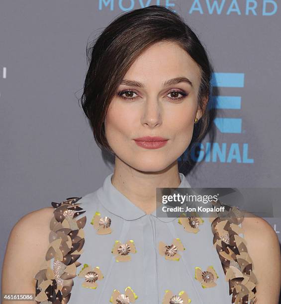 Actress Keira Knightley arrives at the 20th Annual Critics' Choice Movie Awards at Hollywood Palladium on January 15, 2015 in Los Angeles, California.