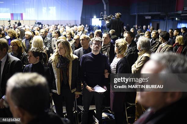 French cartoonist Renald Luzier, aka Luz , reacts as he attends the funeral ceremony of French cartoonist and Charlie Hebdo editor Stephane "Charb"...
