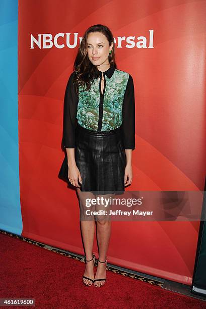 Actress Jessica McNamee attends the NBCUniversal 2015 Press Tour at the Langham Huntington Hotel on January 15, 2015 in Pasadena, California.