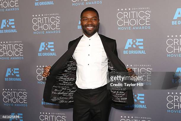 Actor David Oyelowo attends the 20th annual Critics' Choice Movie Awards at the Hollywood Palladium on January 15, 2015 in Los Angeles, California.