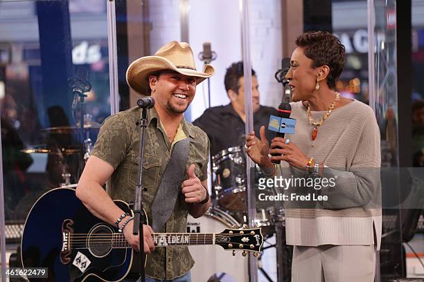 Jason Aldean performs live on "Good Morning America," 1/9/14, airing on the Walt Disney Television via Getty Images Television Network. JASON ALDEAN,...