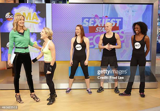 Celebrity trainer Anna Kaiser shares workout tips on "Good Morning America," 1/9/14, airing on the Walt Disney Television via Getty Images Television...