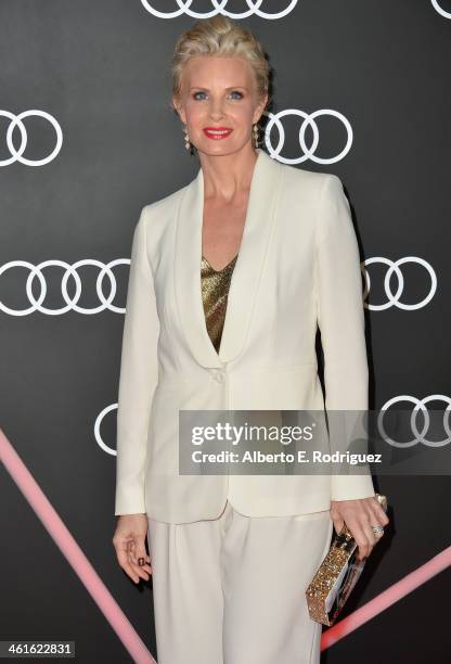 Actress Monica Potter arrives to Audi Celebrates Golden Globes Weekend at Cecconi's Restaurant on January 9, 2014 in Los Angeles, California.