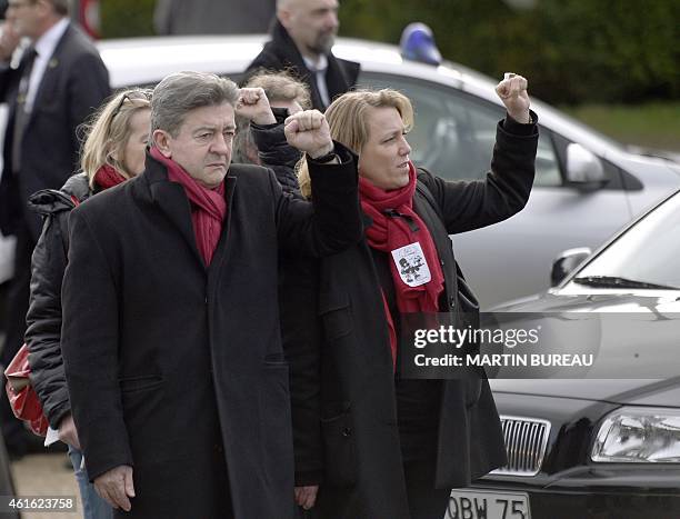 French member of the European parliament and left wing party Front de Gauche leader Jean-Luc Melenchon and French party Parti de gauche...