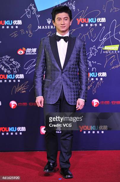 Singer and actor Nicky Wu attends the "2014 Youku Night" at National Aquatics Center on January 16, 2015 in Beijing, China.