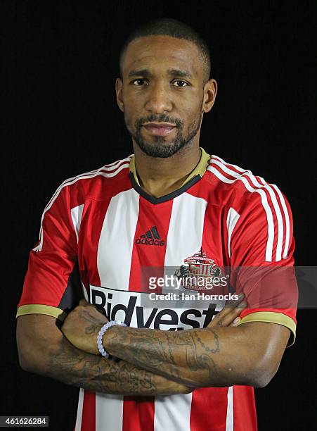 Jermain Defoe pictured at the Academy of Light after signing for Sunderland AFC on January 15, 2015 in Sunderland, England.