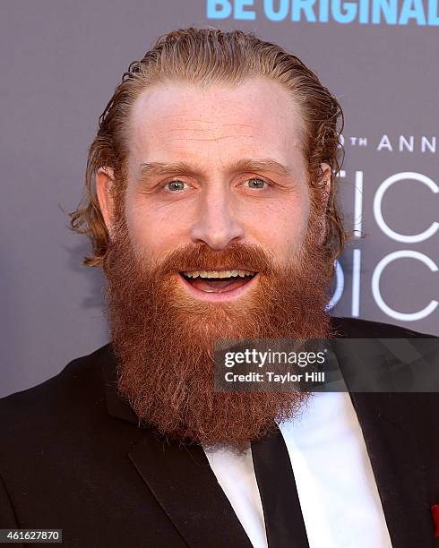 Actor Kristofer Hivju attends the 20th annual Critics' Choice Movie Awards at the Hollywood Palladium on January 15, 2015 in Los Angeles, California.