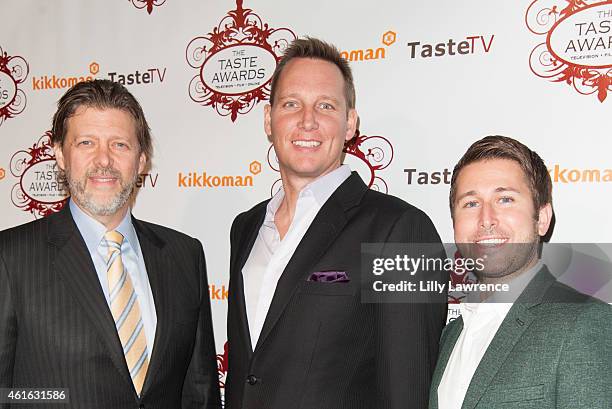 Taste Award nominees Todd Nelson, Brant Pinvidic, and Justin Lacob arrive at the 2015 Taste Awards at the Egyptian Theatre on January 15, 2015 in...