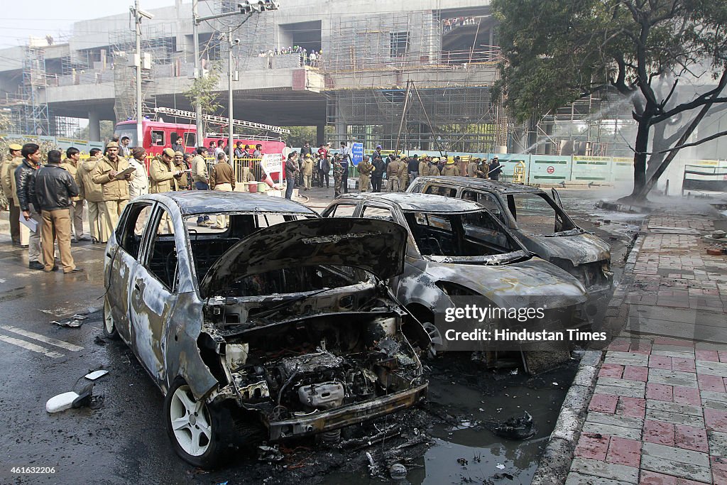 Fire At GAIL Gas Pipeline In South Delhi