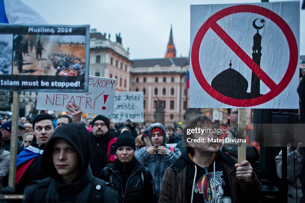 Anti-Islam Protests In Prague