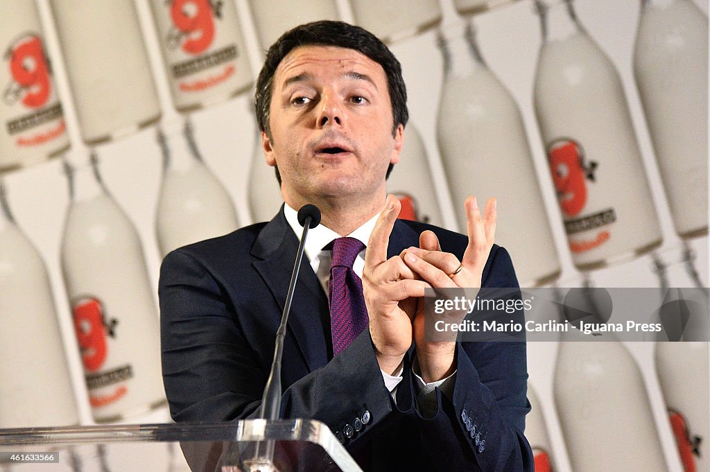 Italian Prime Minister Matteo Renzi Visits Bologna