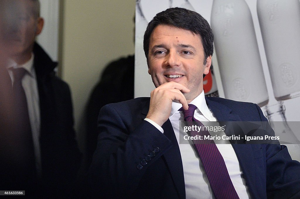 Italian Prime Minister Matteo Renzi Visits Bologna