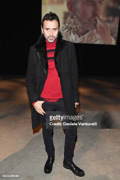 Fabio Novembre attends the Dsquared2 during the Milan Menswear Fashion Week Fall Winter 2015/2016 on January 16, 2015 in Milan, Italy.