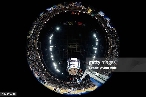 General view of Ulker Sports Arena during the Euroleague Basketball Top 16 Date 3 game between - Turkish Airlines Euroleague Top 16 at Ulker Sports...