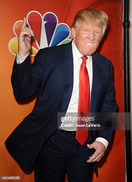 Donald Trump attends the NBCUniversal 2015 press tour at The Langham Huntington Hotel and Spa on January 16, 2015 in Pasadena, California.