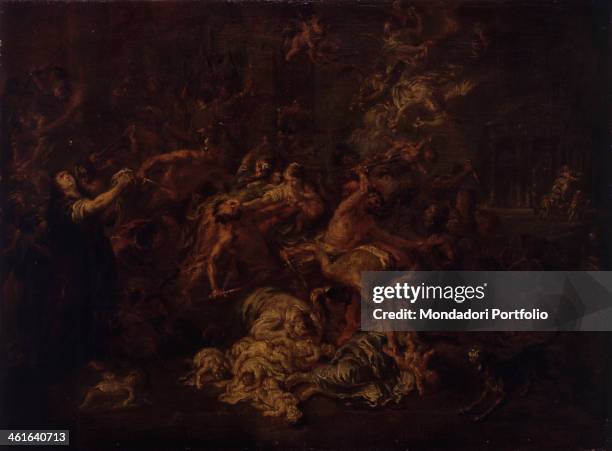 The Massacre of the Innocents, by Martin Johann Schmidt also known as Kremserschmidt, 18th Century, oil on canvas, 42 x 56 cm. Italy, Lombardy,...