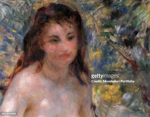 Young Woman in the Sun, or Study, Torso, Sunlight, by Pierre-Auguste Renoir 19th Century, oil on canvas. France, Paris, Musée d'Orsay. Detail. The...