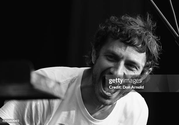 Gotye performs live at Beat The Drum music festival at The Domain on January 16, 2015 in Sydney, Australia. The music festival is to celebrate 40...